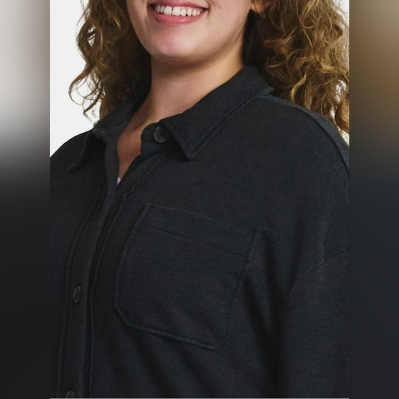 Terra & Sky Women's Plus Knit Shacket - Picture 3 of 5